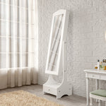 Load image into Gallery viewer, Freestanding Mirror Jewelry Cabinet with Drawers