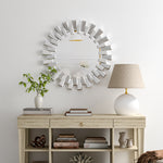 Load image into Gallery viewer, Futuristic Sunburst Round Circular Wall Mirror