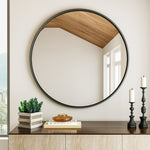 Load image into Gallery viewer, European-Style Minimal Round HD Makeup Mirror with Wide Frame