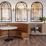 Load image into Gallery viewer, Arched Wall Hanging Metal Windowpane Mirror Home Decoration