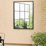 Load image into Gallery viewer, Modern Rectangular Grid Wall Mirror Black Framed Wall Decoration
