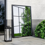 Load image into Gallery viewer, Modern Rectangular Grid Wall Mirror Black Framed Wall Decoration