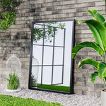 Load image into Gallery viewer, Modern Rectangular Grid Wall Mirror Black Framed Wall Decoration