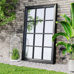 Load image into Gallery viewer, Large Rectangular Black 12 Pane Wall Mirror