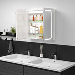 Load image into Gallery viewer, Rectangle Double Door LED Bathroom Mirror Cabinet