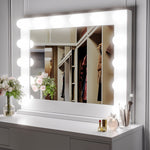 Load image into Gallery viewer, Metal Round Lighted Makeup Mirror for Tabletop