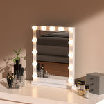 Load image into Gallery viewer, Hollywood Style Lighted Rectangular Makeup Mirror with Base