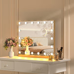 Load image into Gallery viewer, Hollywood Lighted Rectangle LED Metal Makeup Mirror