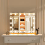 Load image into Gallery viewer, Hollywood Lighted Rectangle LED Metal Makeup Mirror