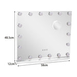 Load image into Gallery viewer, Hollywood Lighted Rectangle LED Metal Makeup Mirror