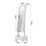 Load image into Gallery viewer, Freestanding Mirror Jewelry Cabinet with Drawers