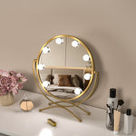 Load image into Gallery viewer, Luxurious Adjustable Round Vanity Mirror with Lights