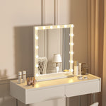Load image into Gallery viewer, Hollywood Style Lighted Rectangular Makeup Mirror with Base