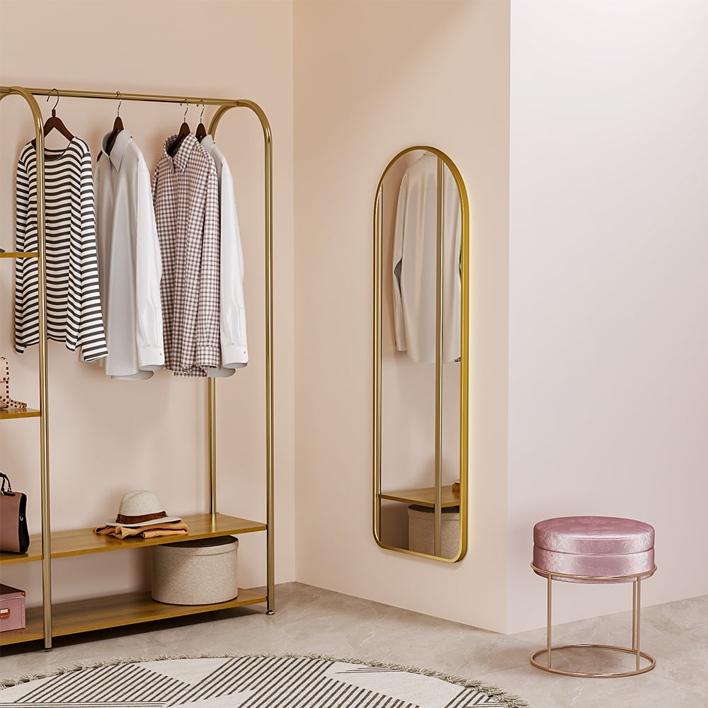 Minimal Thin-Frame Arched-Shaped Full-Length Hanging Dressing Mirror