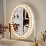 Load image into Gallery viewer, Exquisite Crystal-Embellished LED Hollywood Vanity Mirror
