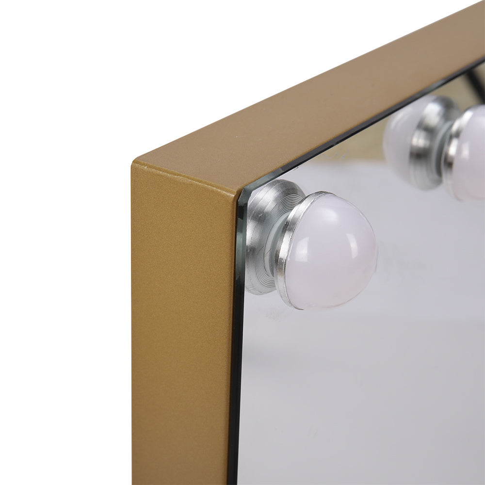 Hollywood Lighted Rectangle LED Metal Makeup Mirror