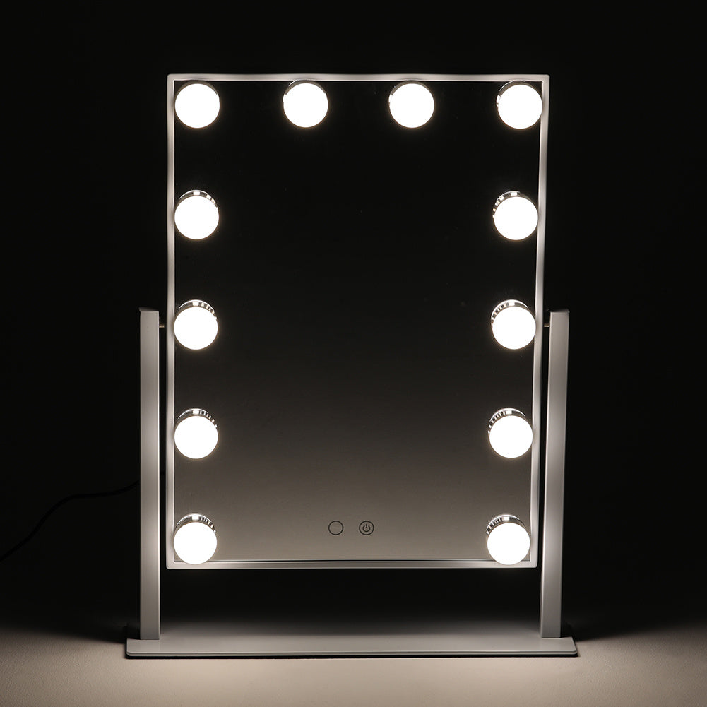 Adjustable Large Rectangular Lighted Makeup Mirror