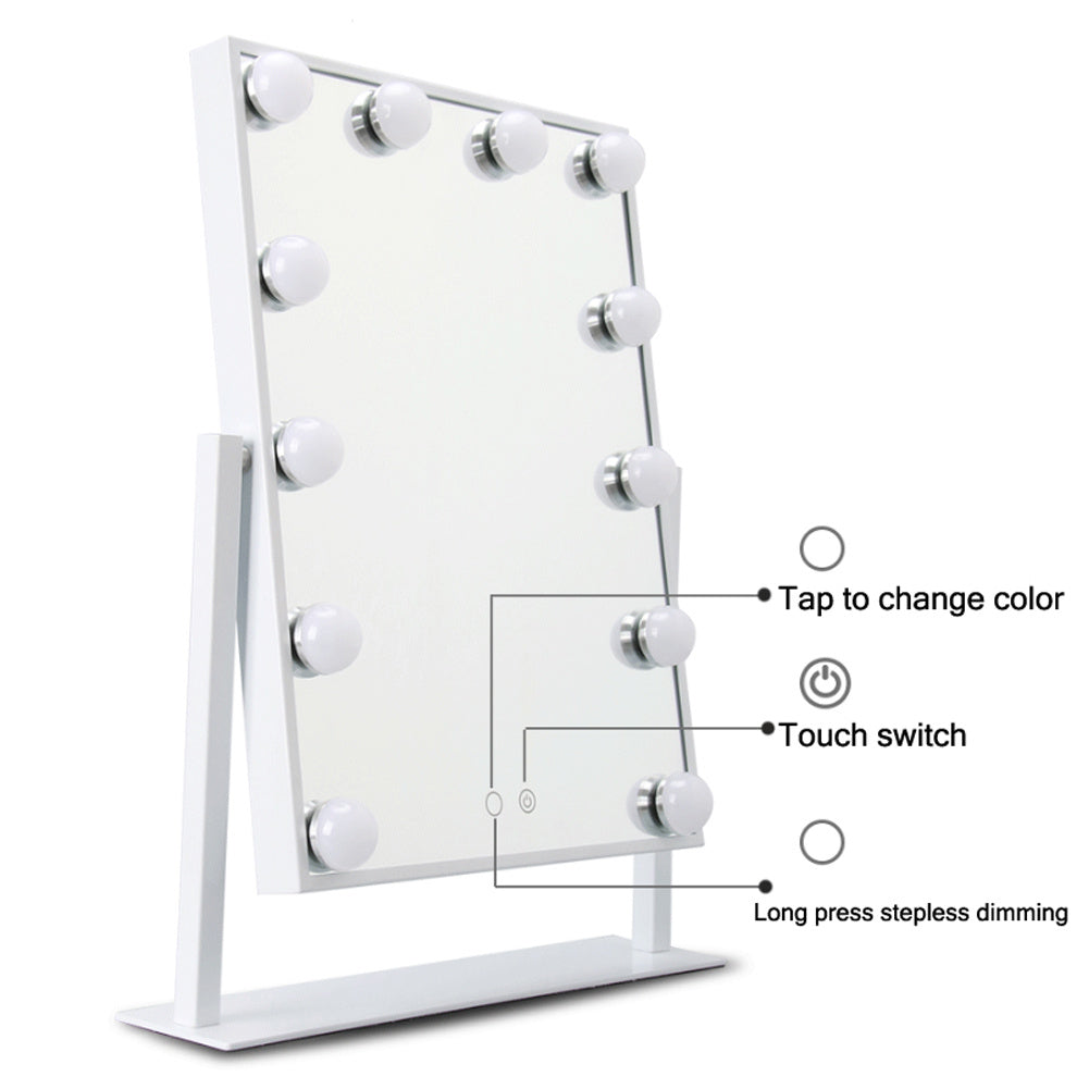 Adjustable Large Rectangular Lighted Makeup Mirror