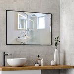 Load image into Gallery viewer, Wall Mounted Bathroom Modern Aluminium Alloy Frame Rectangle Mirror
