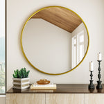 Load image into Gallery viewer, European-Style Minimal Round HD Makeup Mirror with Wide Frame
