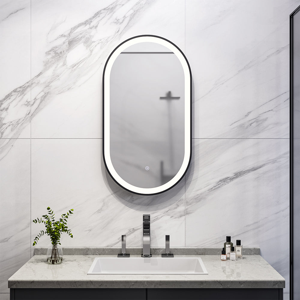 LED Bathroom Mirror Oval Wall Mirror with Defogger