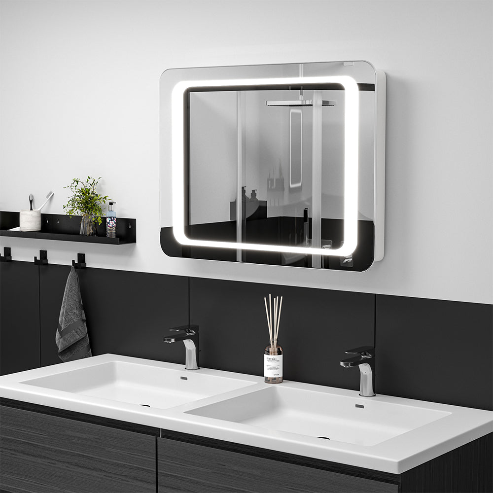 LED Wall Mounted Bathroom Mirror Steam Free illuminated Bathroom Mirror