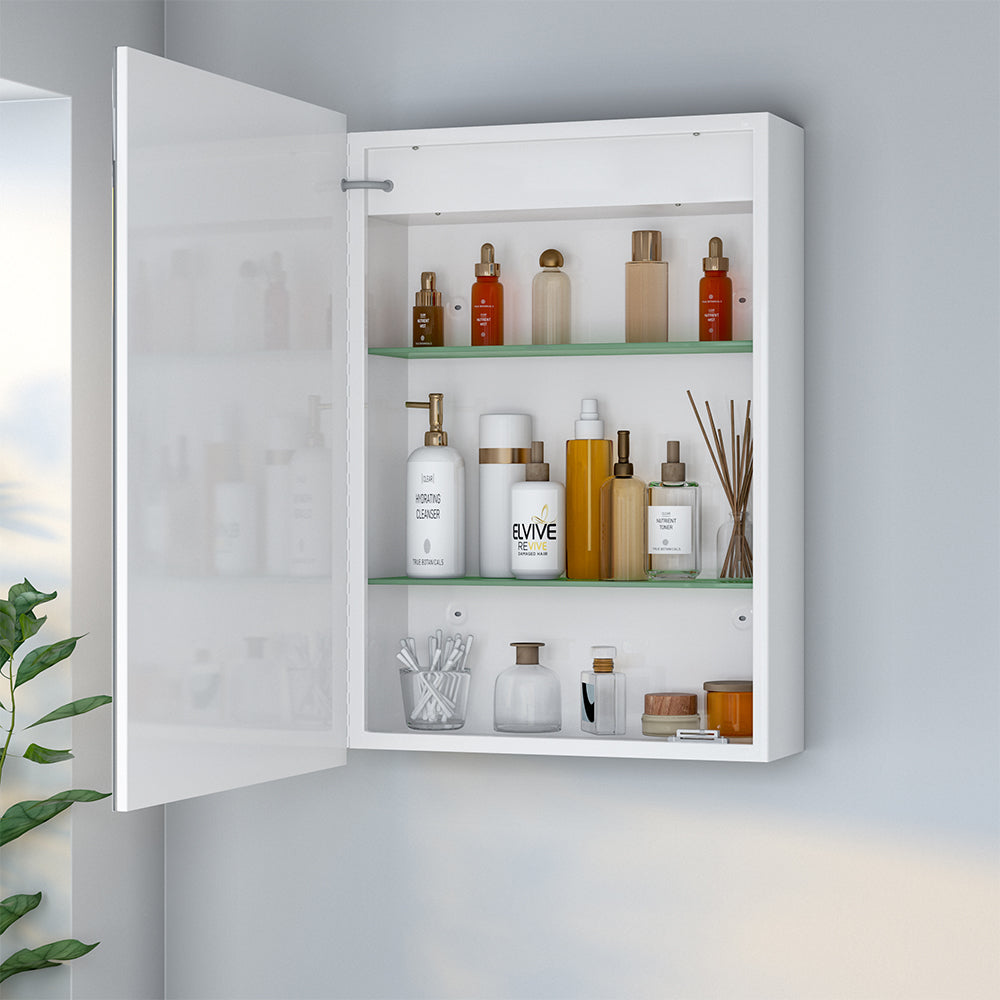 Wall Mounted Bathroom LED Mirror Medicine Cabinet with Shelves