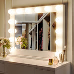 Load image into Gallery viewer, Metal Round Lighted Makeup Mirror for Tabletop
