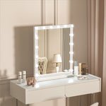 Load image into Gallery viewer, Hollywood Style Lighted Rectangular Makeup Mirror with Base
