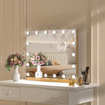 Load image into Gallery viewer, Hollywood Lighted Rectangle LED Metal Makeup Mirror
