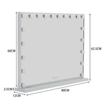 Load image into Gallery viewer, Hollywood Style Lighted Rectangular Makeup Mirror with Base
