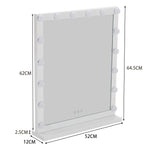 Load image into Gallery viewer, Hollywood Style Lighted Rectangular Makeup Mirror with Base
