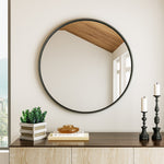 Load image into Gallery viewer, European-Style Minimal Round HD Makeup Mirror with Wide Frame
